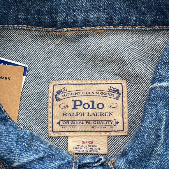 Polo Ralph Lauren Mens Alpine Racing Polo Ski Bear Denim Trucker Jacket Sz S New - Picture 6 of 16